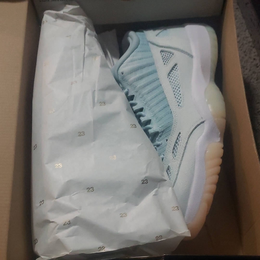Jordan EYBL Athletic Shoes in Light Blue and White